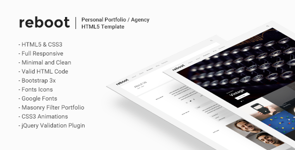ThemeForest Reboot Personal Portfolio Agency Template 20379775 ThemeForest Reboot Personal Portfolio Agency Template 20379775