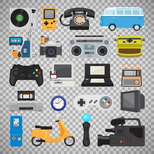 Hipster Tech Gadget Icons - Computers Technology