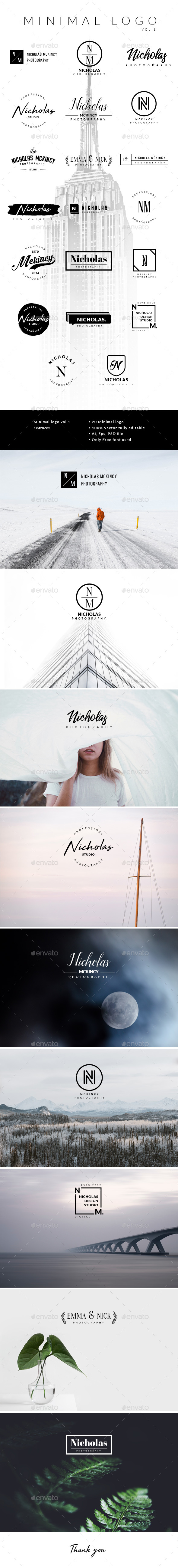 Minimal Logo Vol.1 - Badges & Stickers Web Elements