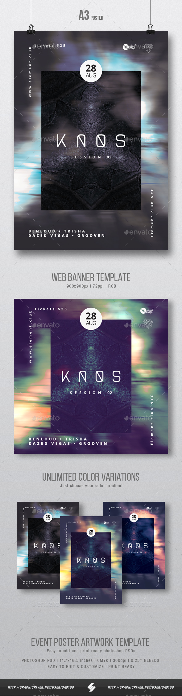 kaos02 poster template preview