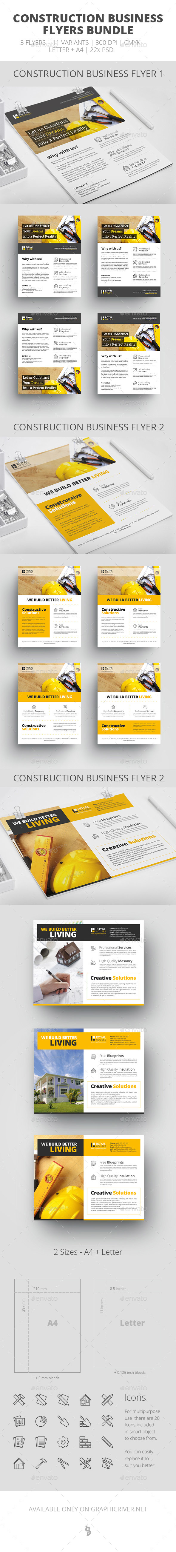 Construction Business Flyer - Bundle - Corporate Flyers