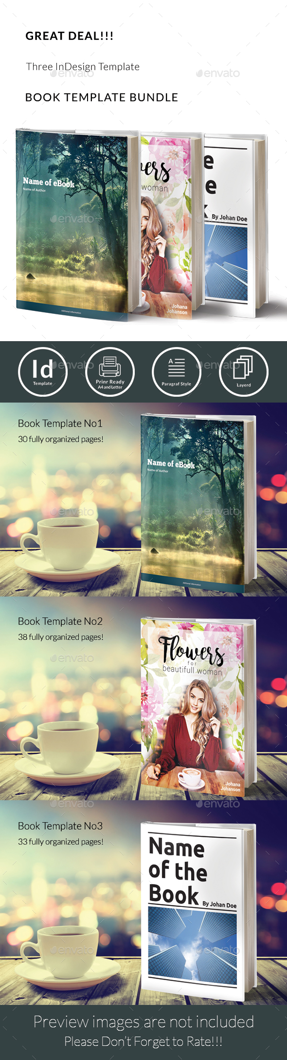 Book Template Bundle - Print Templates