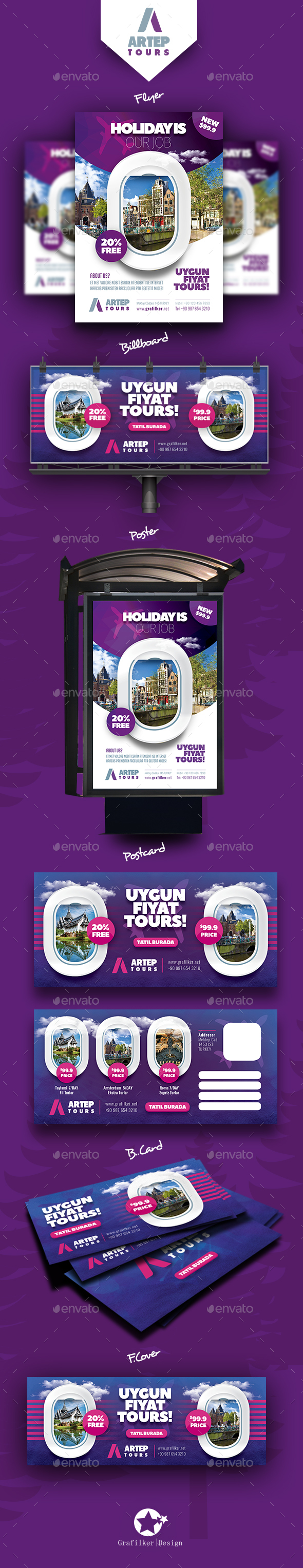 Travel Tour Bundle Templates - Corporate Flyers