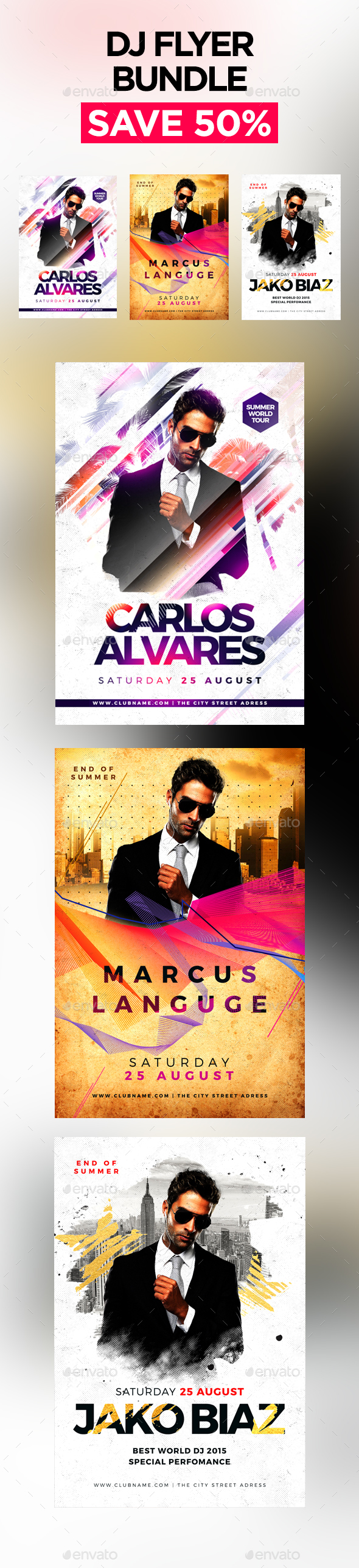 DJ Flyer Bundle - Clubs & Parties Events