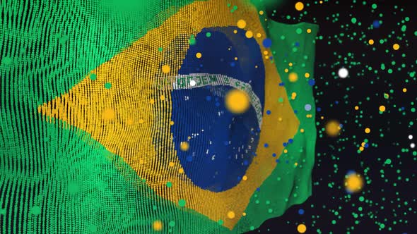 Brazilian Flag Particle Animation alt