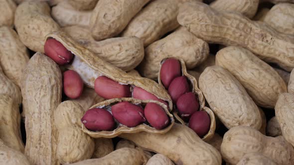 Group of peanuts as background