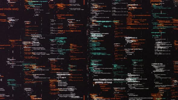 Computer code on LCD monitor alt