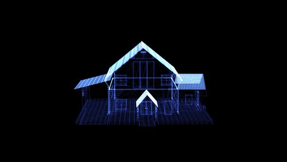Hologram of a Rotating Simple House