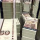 3d flight over the Bulgaria leva money banknote packs loop - VideoHive Item for Sale