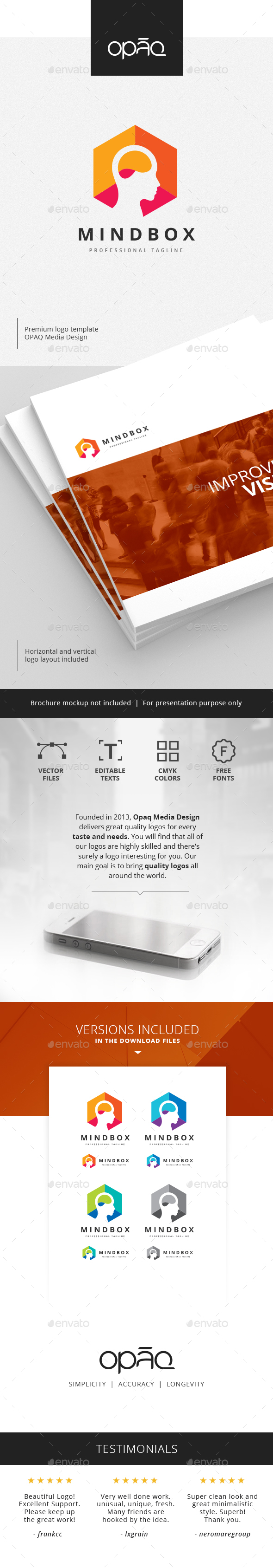Human Mind Box Logo - Humans Logo Templates