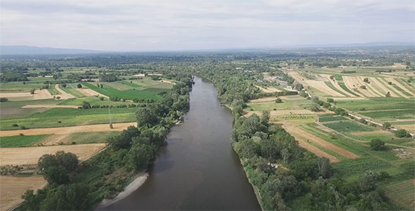 Aerial Footage of River