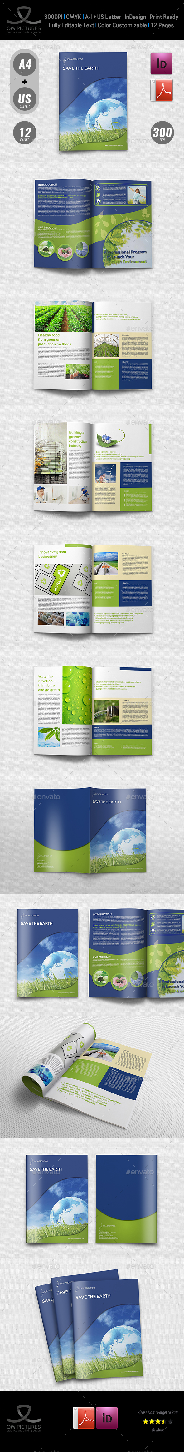 Environment ECO Brochure Template - 12 Pages - Brochures Print Templates