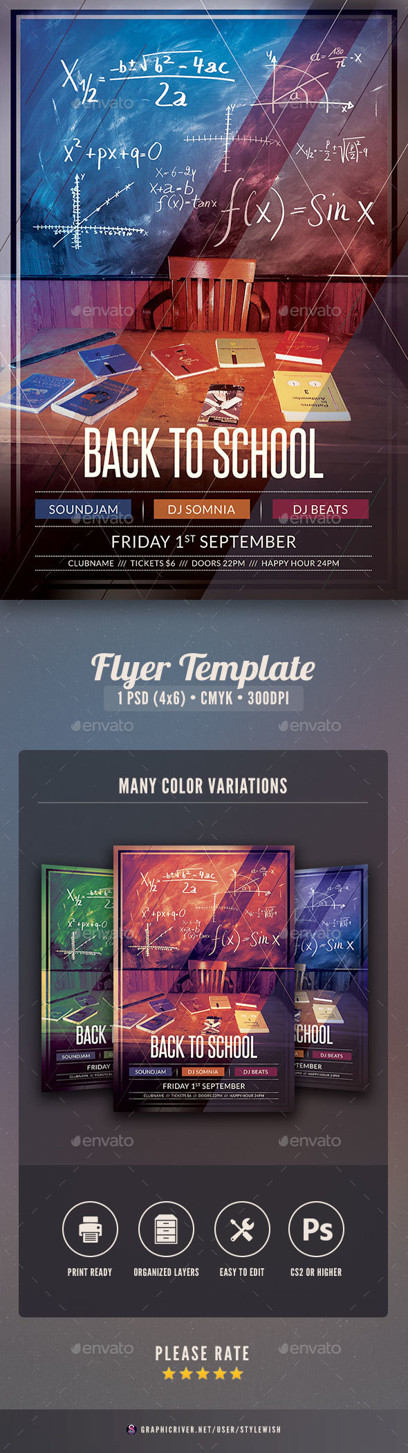 GraphicRiver Back to School Flyer 20489519