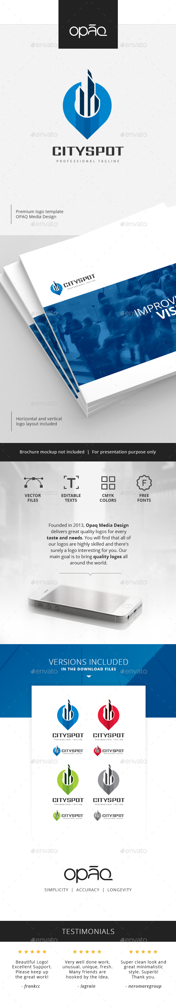 City Locator Spot Logo - Symbols Logo Templates