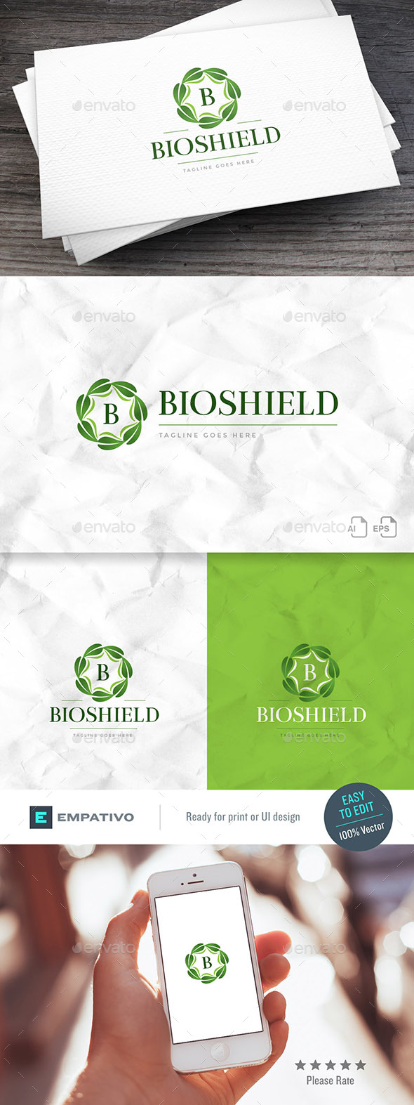Bioshield Logo Template - Nature Logo Templates