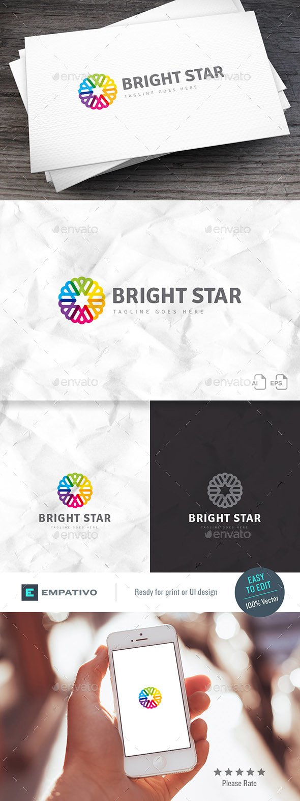 Bright Star Logo Template