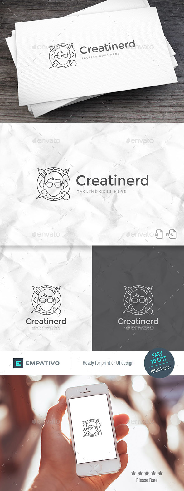 Creatinerd Logo Template - Humans Logo Templates