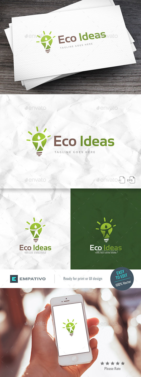 Eco Ideas Logo Template - Humans Logo Templates
