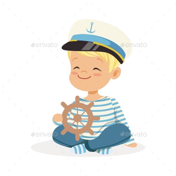 Smiling Little Boy Character - People Characters