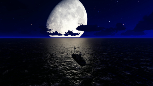 Ocean and Fishing Boat alt