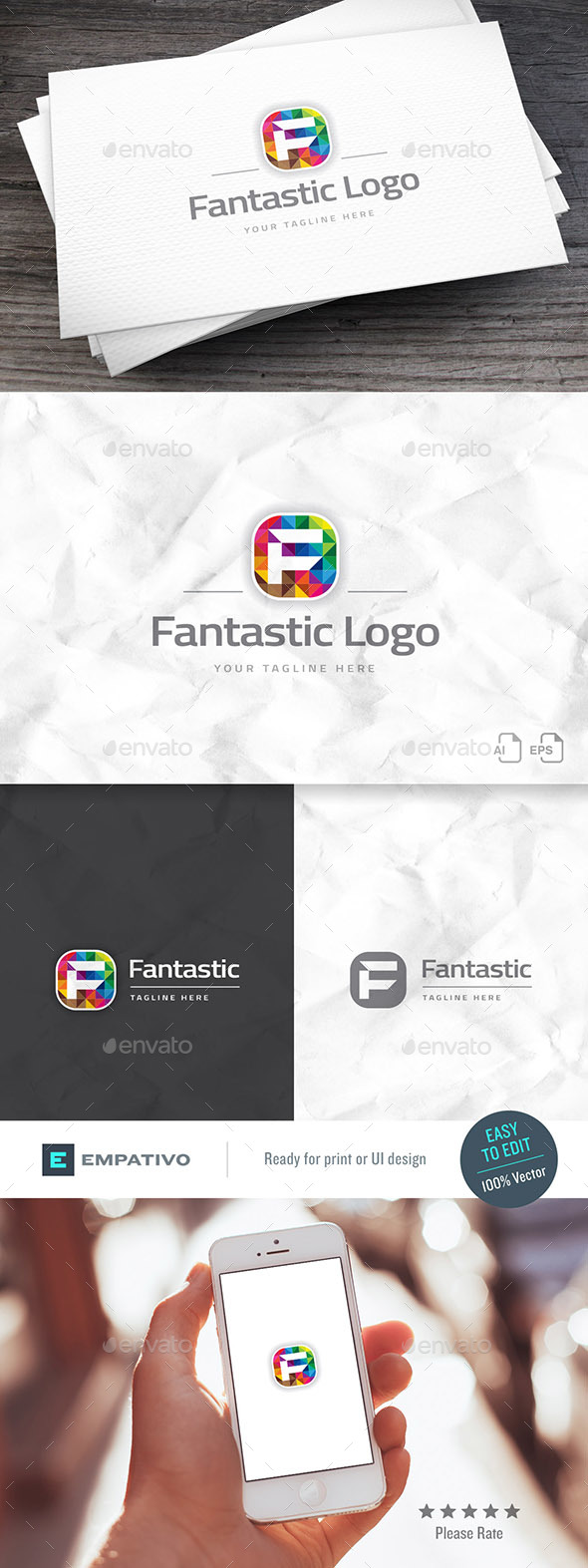 Fantastic Brand Letter F Logo Template - Letters Logo Templates