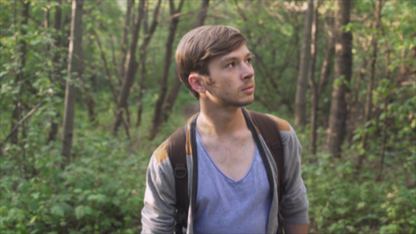 Man walking in the Forest