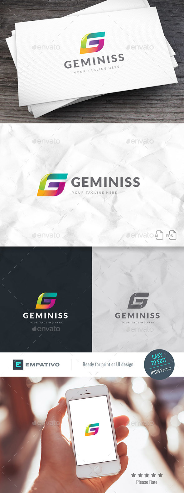 Geminiss Letter G Logo Template - Letters Logo Templates