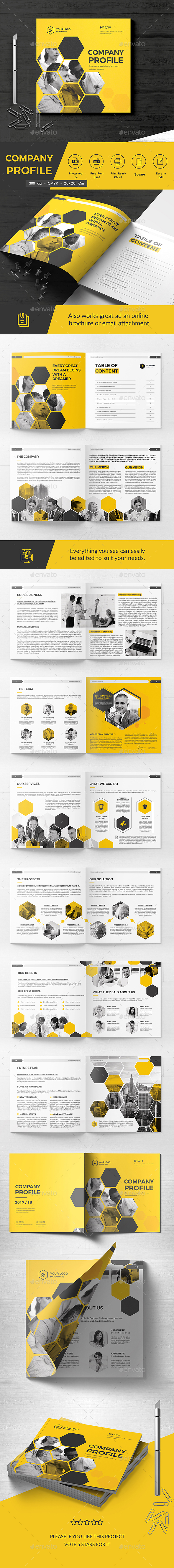 Square Company Brochure 20 Pages - Corporate Brochures