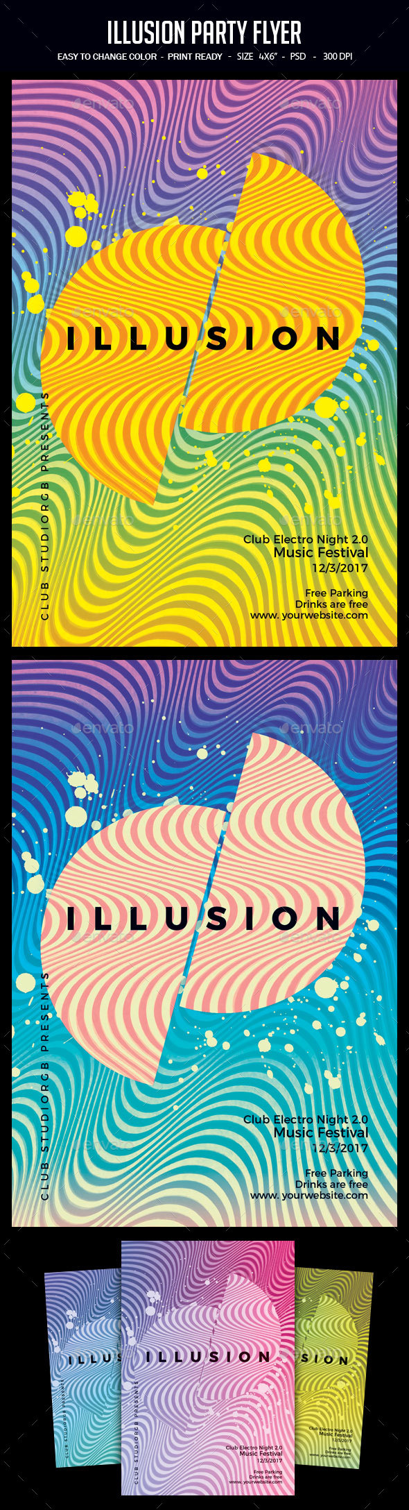 Illusion Party Flyer - Clubs & Parties Events