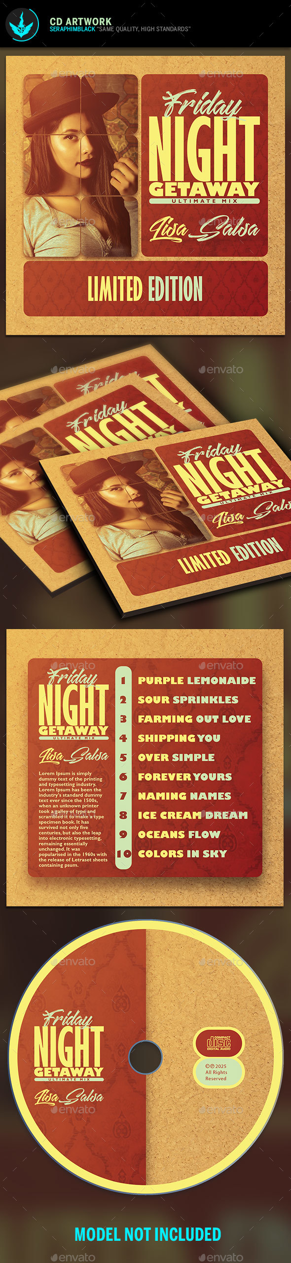 Vintage CD Artwork Template - CD & DVD Artwork Print Templates