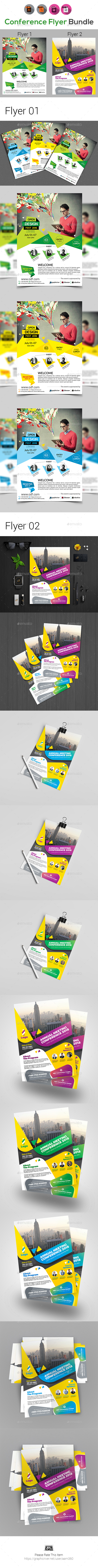 Event Summit Conference Flyer Bundle - Corporate Flyers