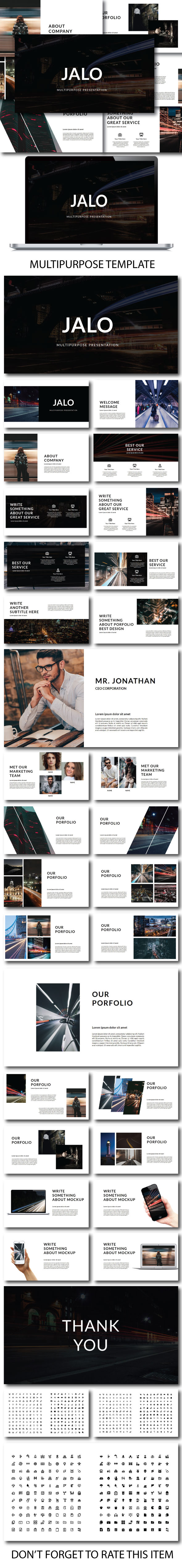 Jalo Minimal Multipurpose Powerpoint - PowerPoint Templates Presentation Templates