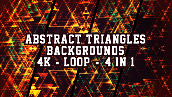 4K Abstract Triangles Backgrounds 4 in 1