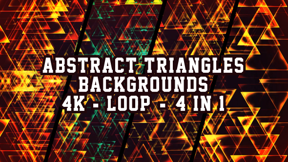 4K Abstract Triangles Backgrounds V2 4 in 1