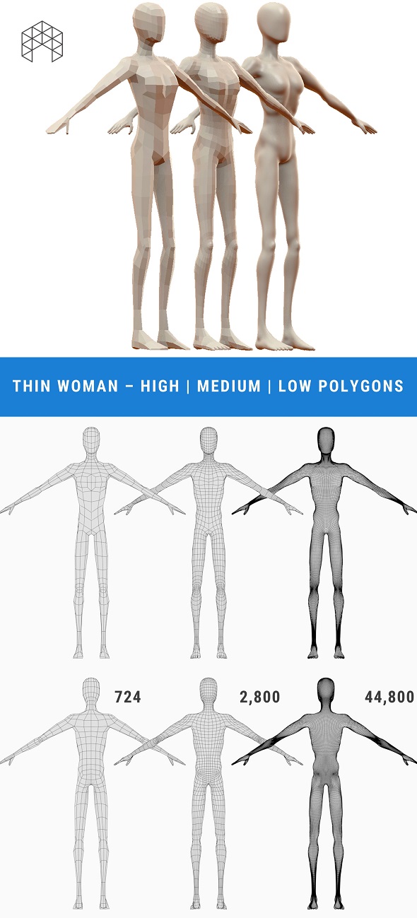 Thin Woman Base - 3Docean 20501896