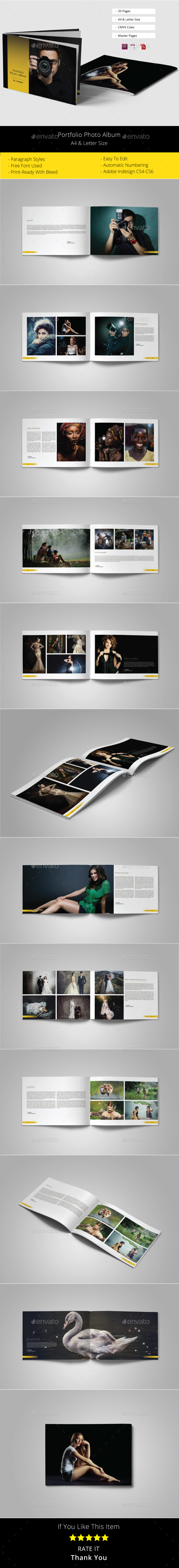 Portfolio Photo Album Template - Photo Albums Print Templates