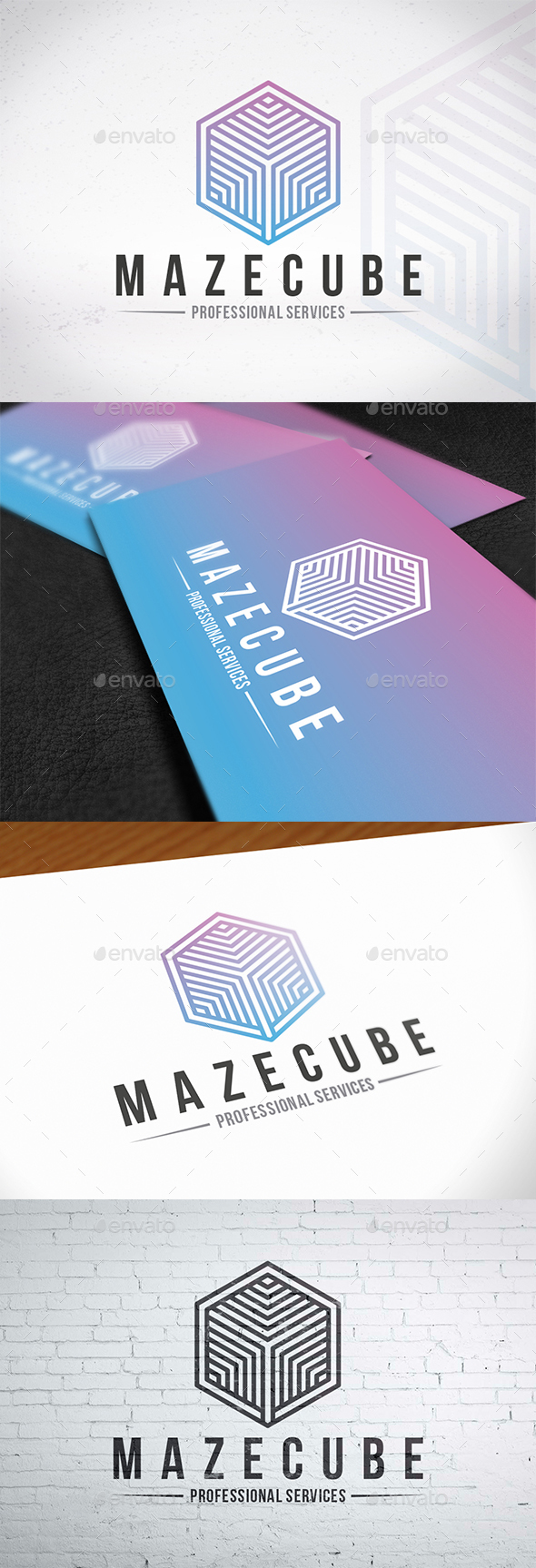 Maze Cube Logo Design - Abstract Logo Templates