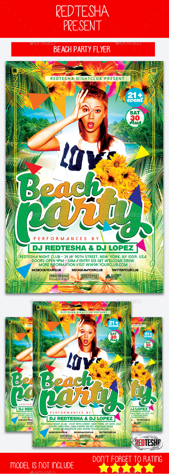 Beach Party Flyer - Events Flyers