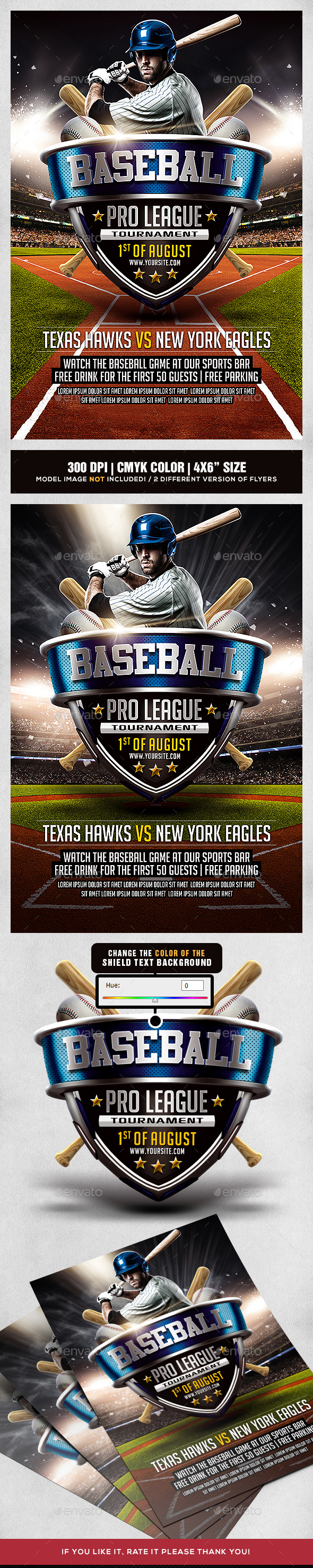 Baseball Game Flyer Template - Sports Events