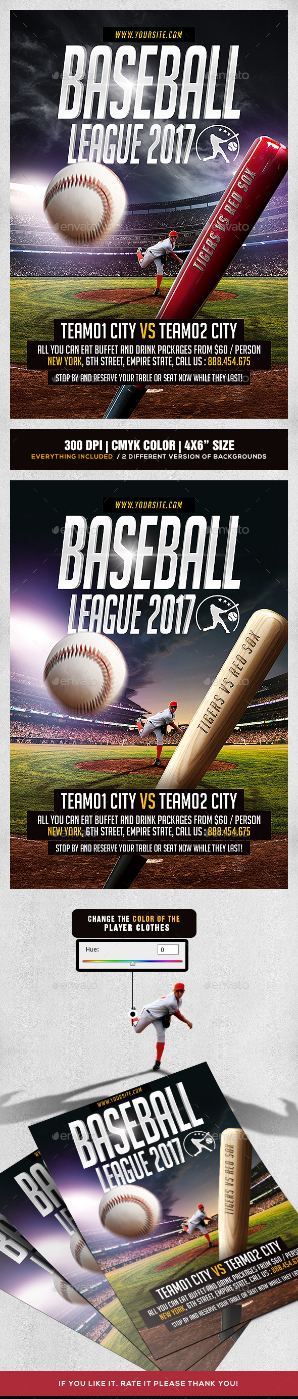 Baseball League Flyer - Sports Events