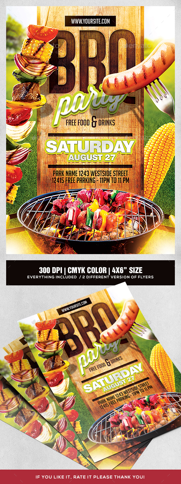 Barbeque Party Flyer Template - Sports Events