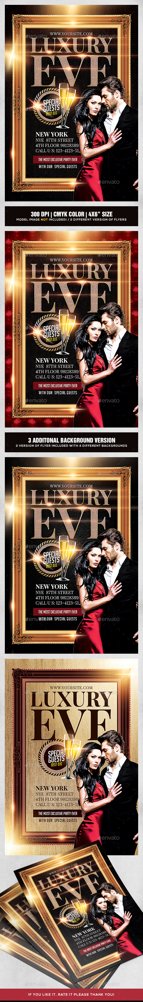 Luxury Eve Party Flyer Template - Clubs & Parties Events