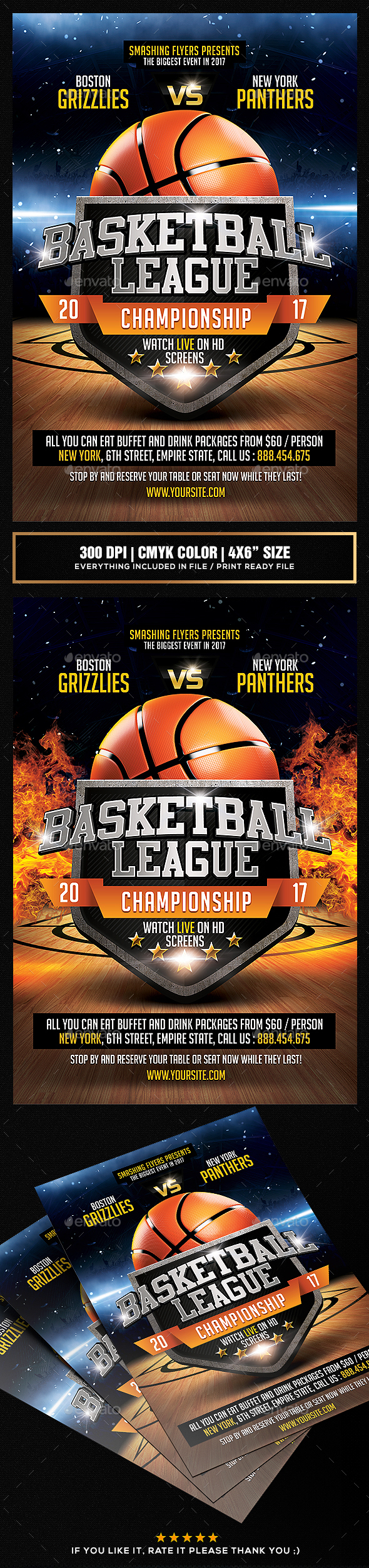 Basketball League Flyer Template - Sports Events