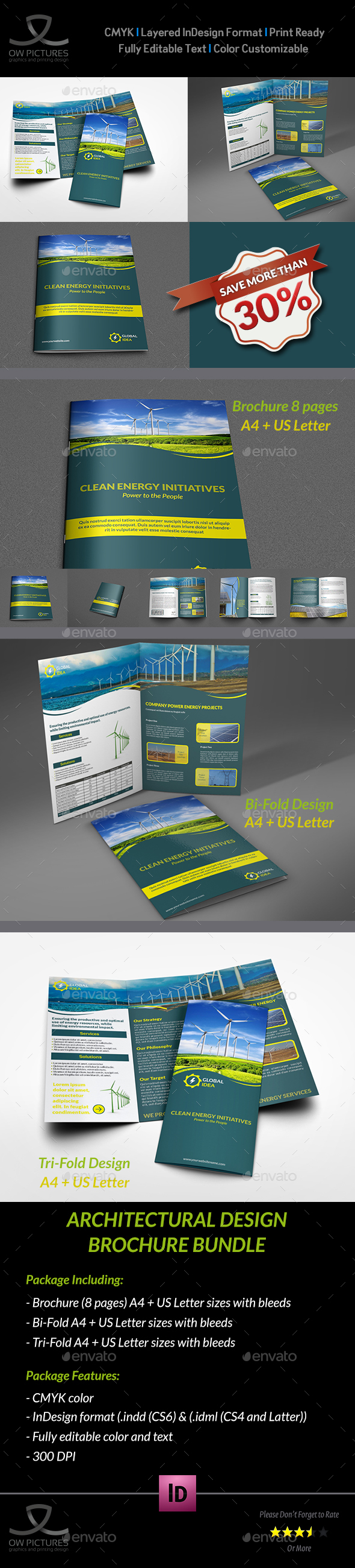 Power Energy Services Brochure Bundle - Brochures Print Templates