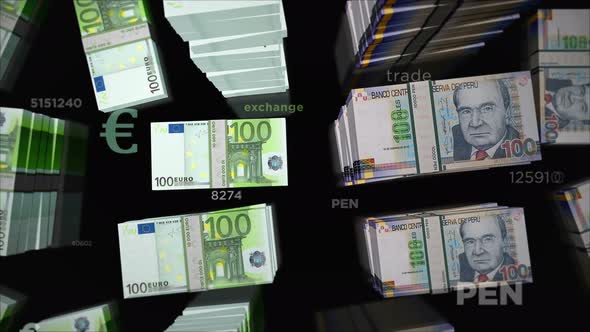 Euro and Peru Sol money exchange loop alt