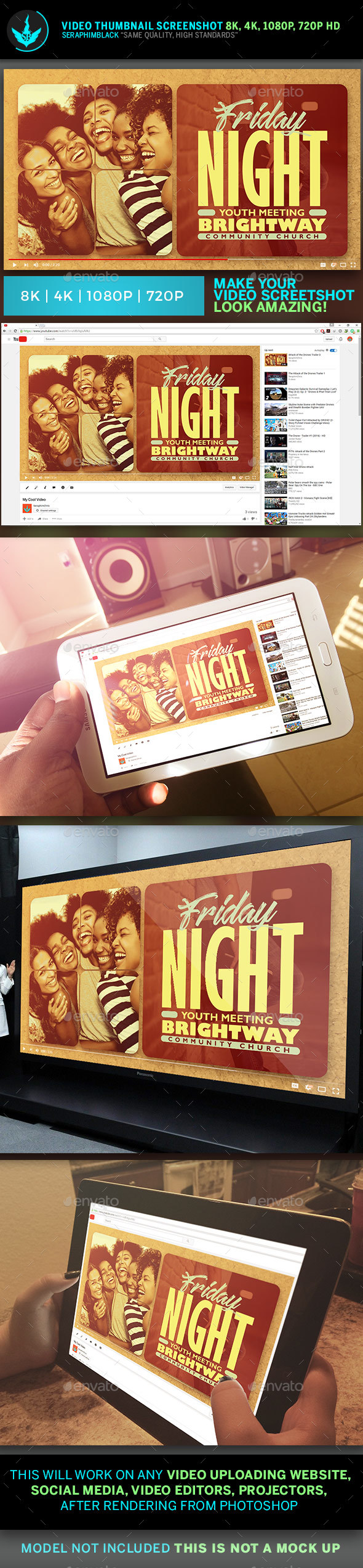Youth Group YouTube Video Thumbnail Artwork Template - YouTube Social Media