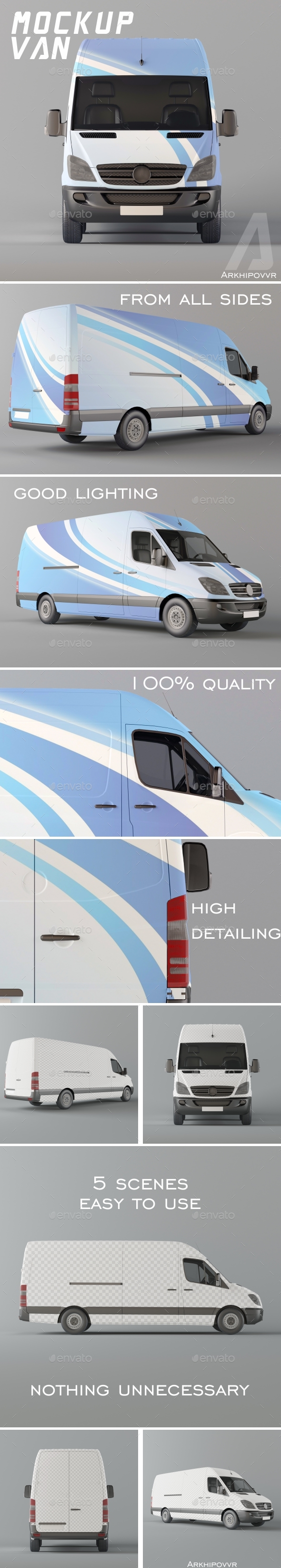 Van Mockup by Arkhipovvr - Product Mock-Ups Graphics