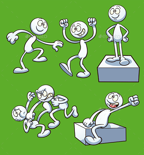 Cartoon Actions - Characters Vectors