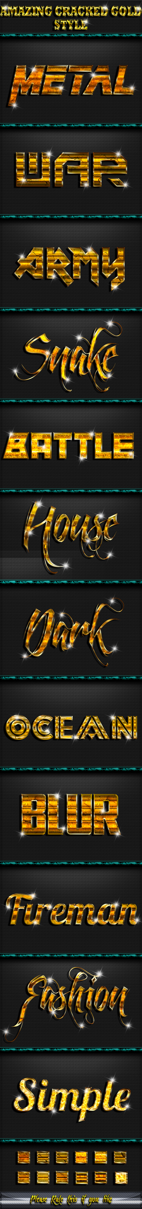 Amazing Cracked Gold Style V2 - Text Effects Styles
