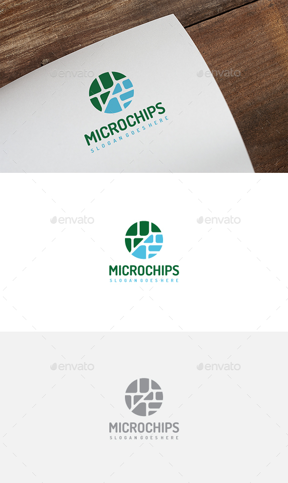 Microchip Electronic Logo - Abstract Logo Templates